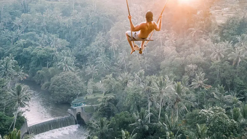 Bali Swing Bongkasa is one of the 5 Hit Tourist Attractions in Ubud.