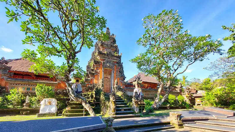 Taman Saraswati Temple, a beautiful temple with traditional Balinese architecture