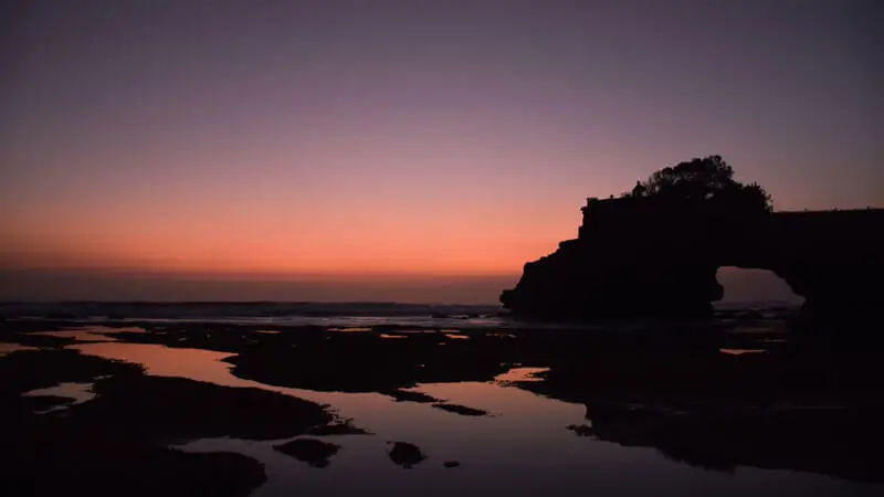 Sunset at Tanah Lot Temple